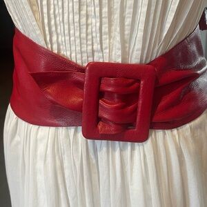 Vintage Melamed soft leather red belt